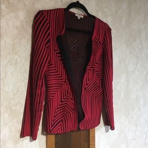 Unique red and black jacket blazer